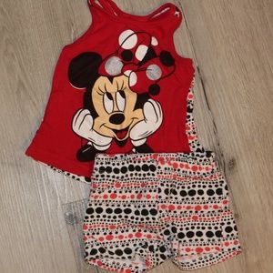Minnie Mouse Girls Disney 12 mo two piece